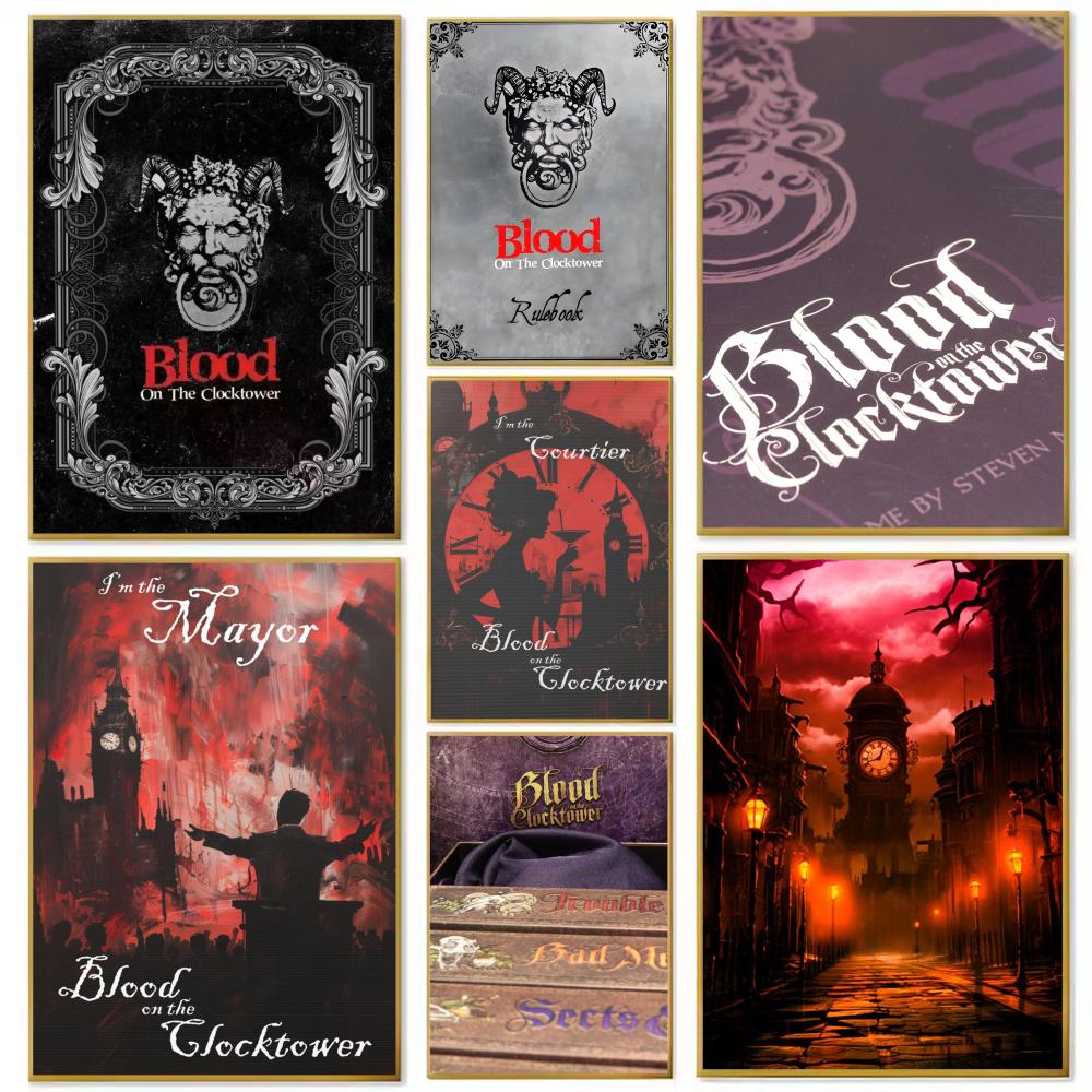 Board Game Cafe - Poster Permainan Papan Menara Jam Berdarah,