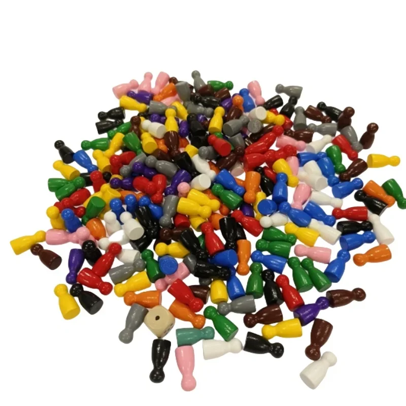 Board Game Loop - 100 Buah Penanda Catur Kayu Warna-warni