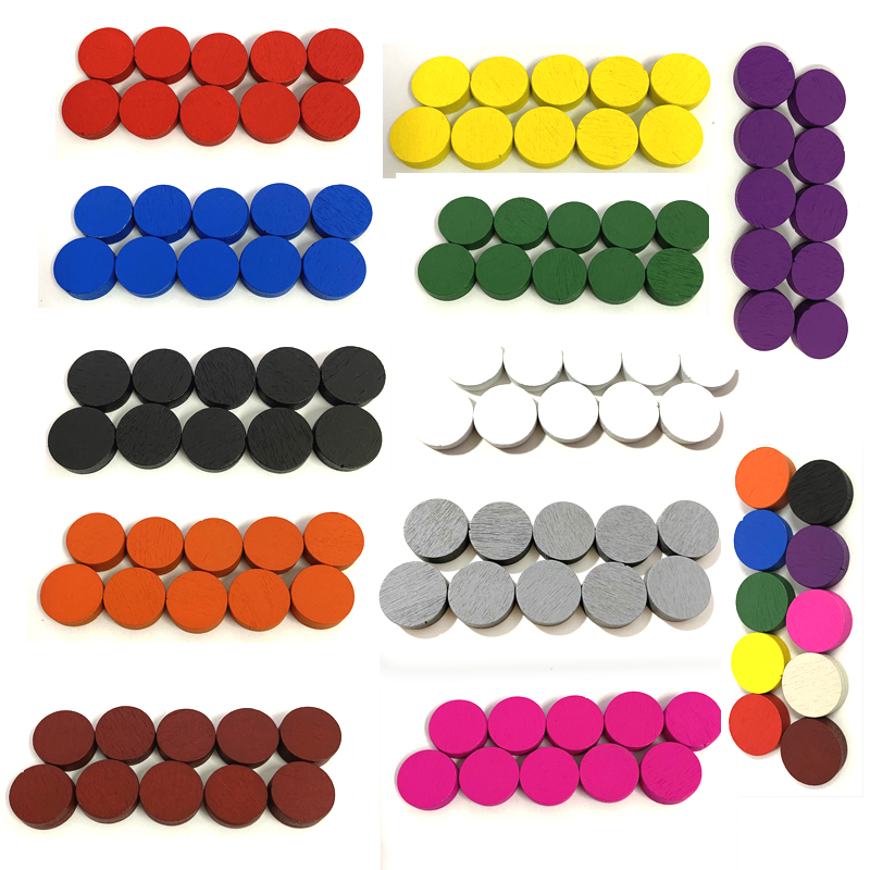 Board Game Loop - 50 buah 15*5MM 11 warna Disk