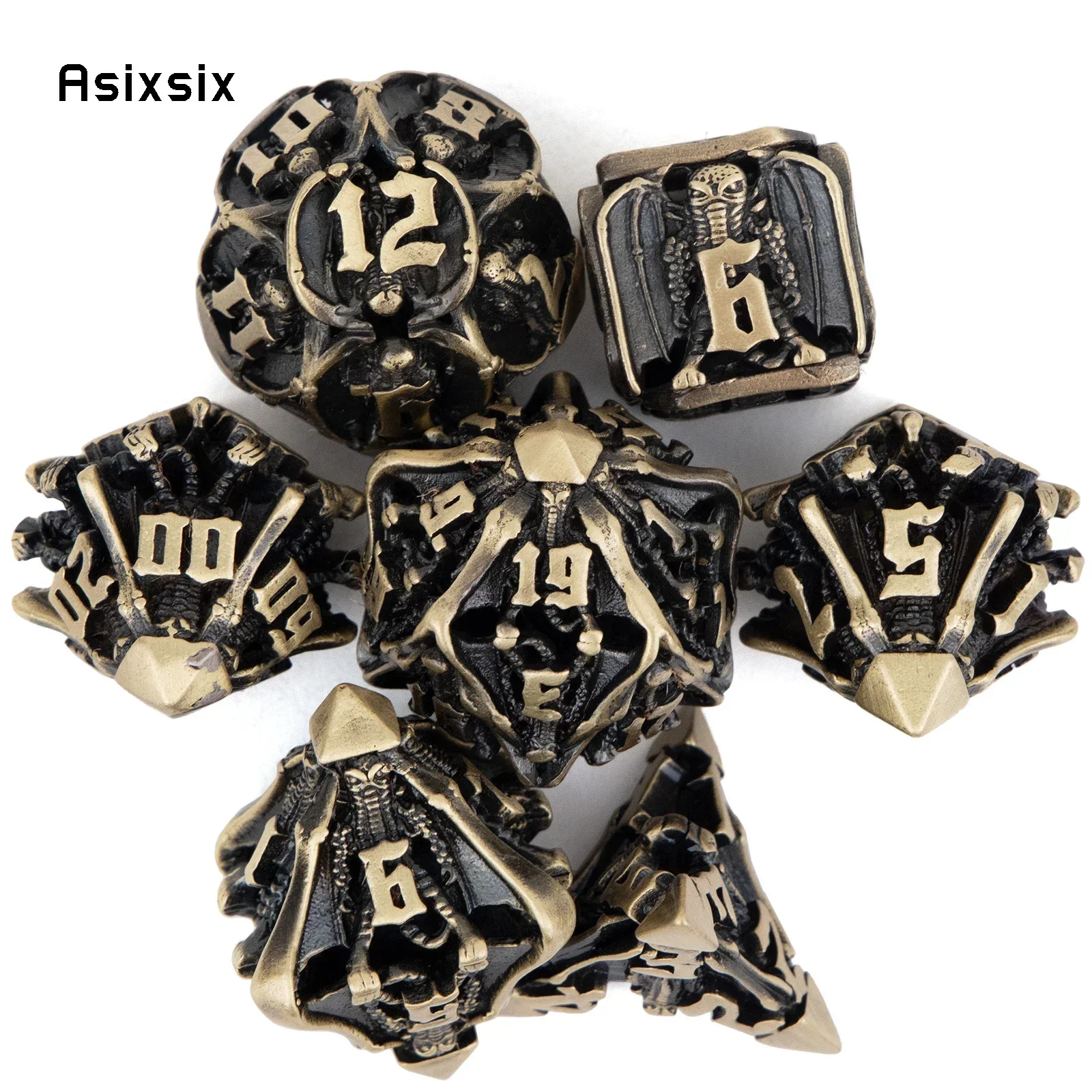 Dice Set Polyhedral - Dadu Logam, Sempurna Untuk Permainan Rpg