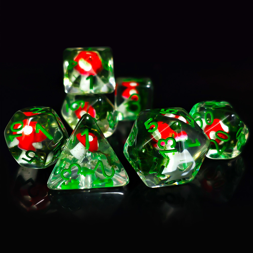 Dice Set Polyhedral - 7 Buah/Set Dadu DND Resin Transparan