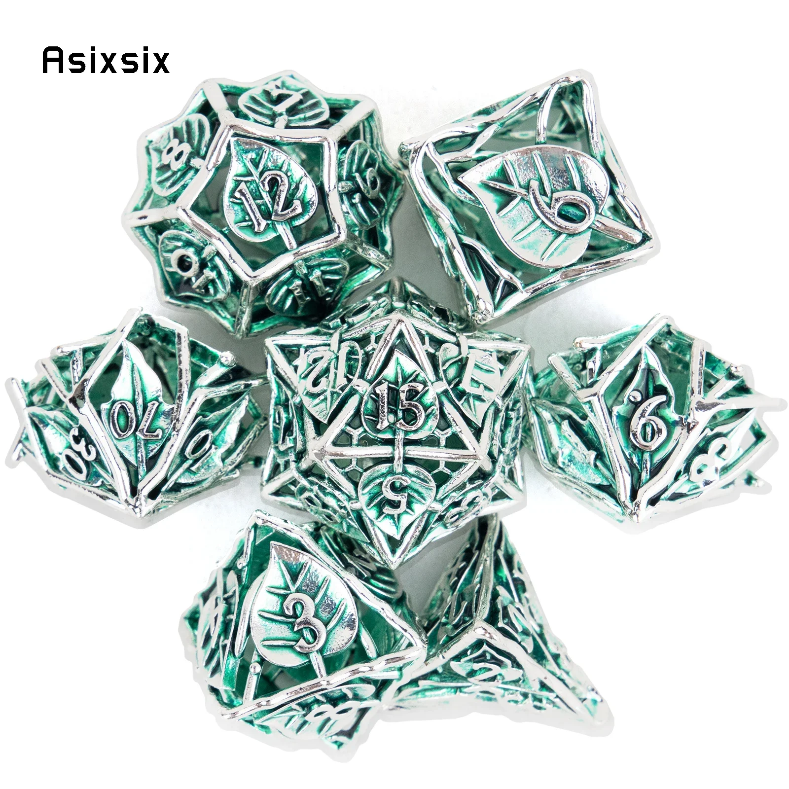 Dice Set Polyhedral - Dadu Logam, Cocok untuk Permainan Rpg
