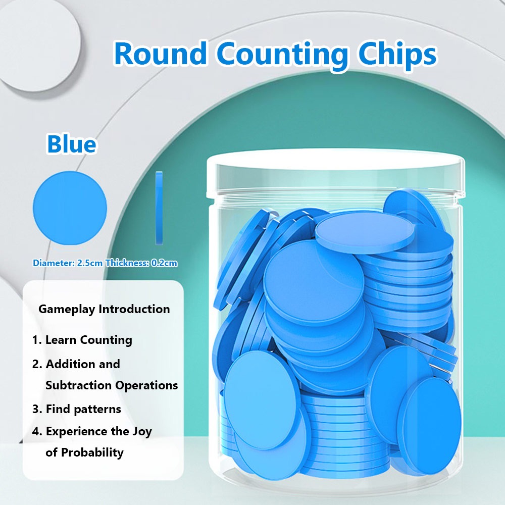 Board Game Loop - 100 Buah Chip Penghitung Plastik Pengoperasian