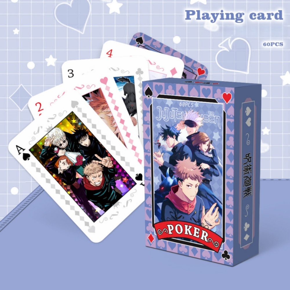 Board Game Naruto - Mainan Poker Anime Jujitsu Kaisen Kartu