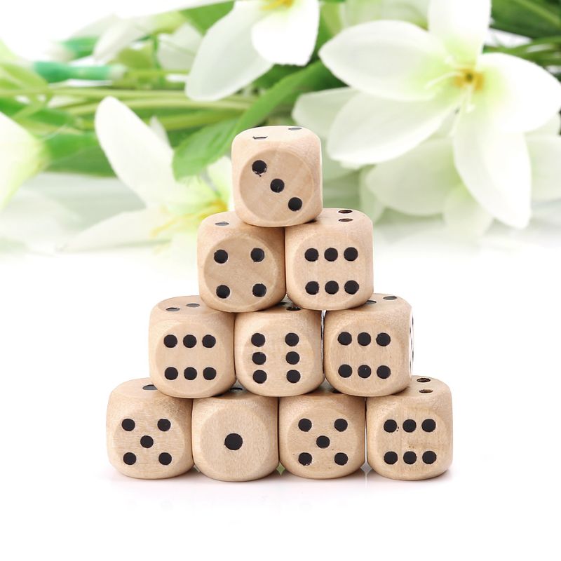 Board Game Loop - 10 Buah Dadu Kayu 6 Sisi