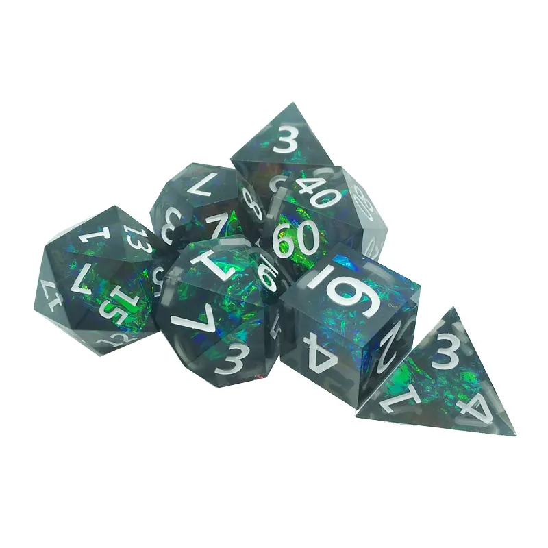 7 buah set dadu polihedral taj - Dice Set Polyhedral ulasan dan harga