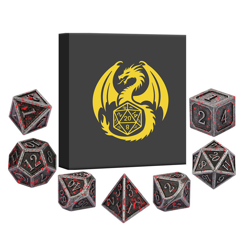 7 buah/set Dadu Polihedral Log - Board Game Roleplay ulasan dan harga