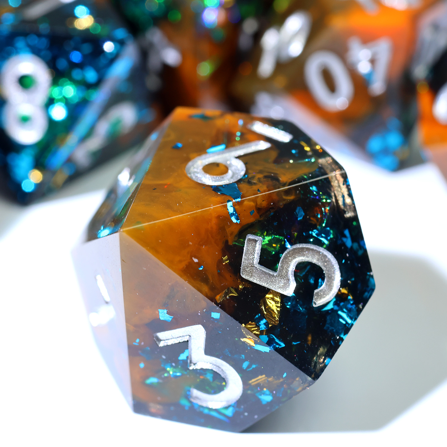 Set Dadu DND Resin Buatan Tang - Board Game Roleplay ulasan dan harga