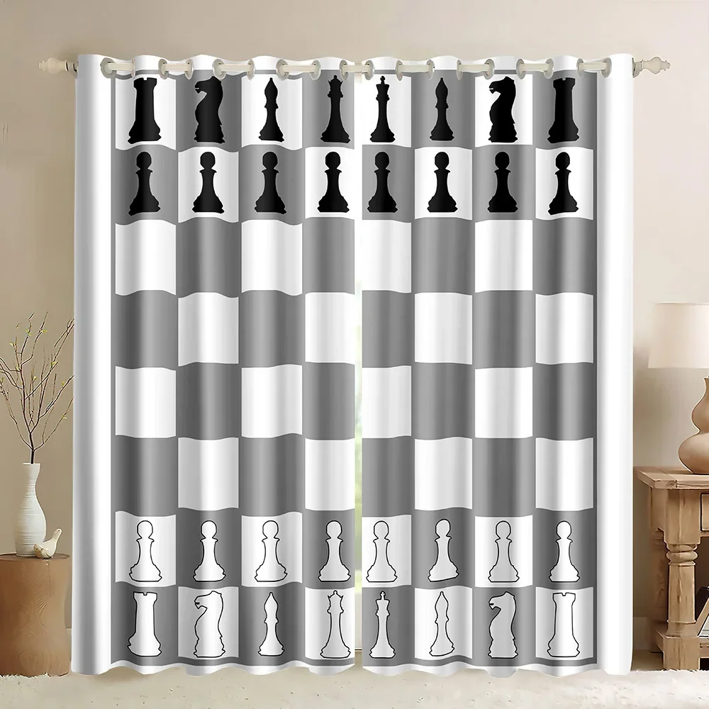Gorden Jendela Motif Papan Cat - Board Game Cafe ulasan dan harga