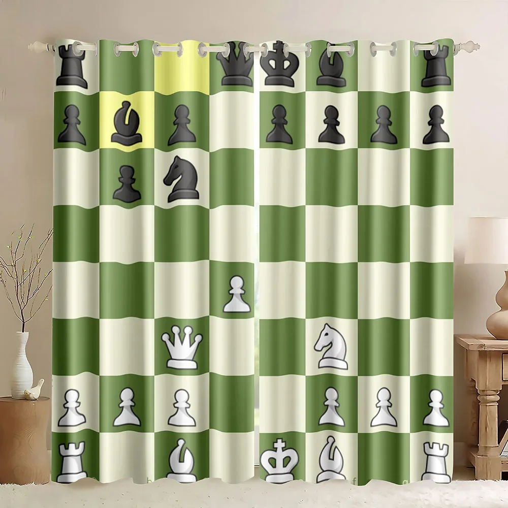 Gorden Jendela Motif Papan Cat - Board Game Cafe ulasan dan harga