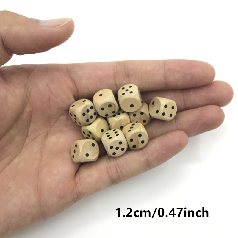 100 pcs dadu kayu baru, ukuran - Board Game Loop ulasan dan harga