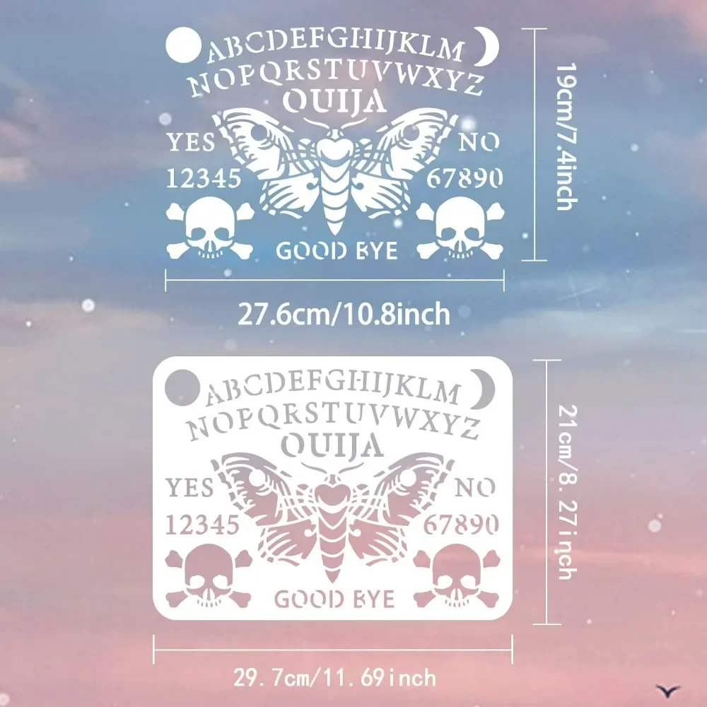 Ouija Board stensil 8.3x11.7 i - Board Game Template ulasan dan harga