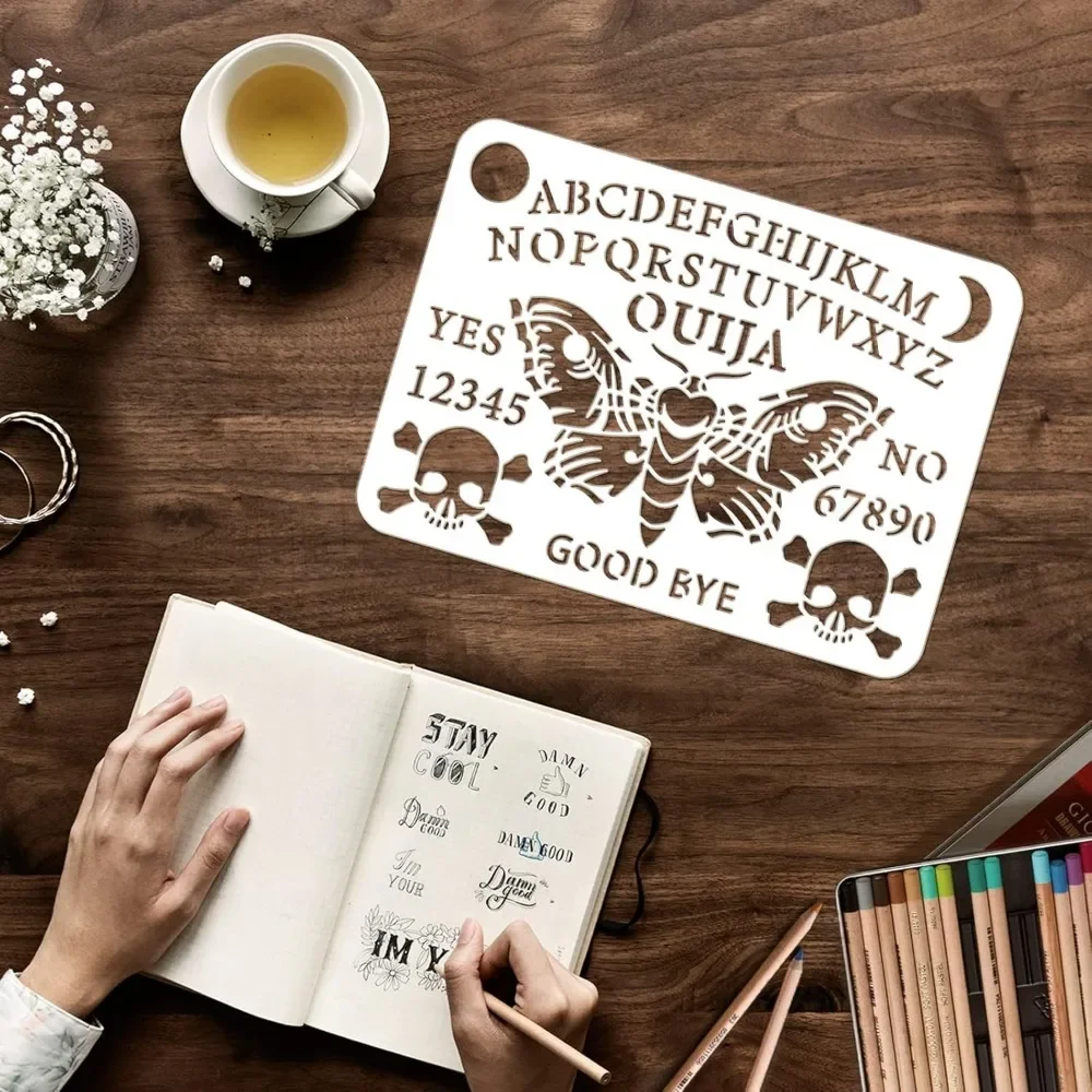 Ouija Board stensil 8.3x11.7 i - Board Game Template ulasan dan harga