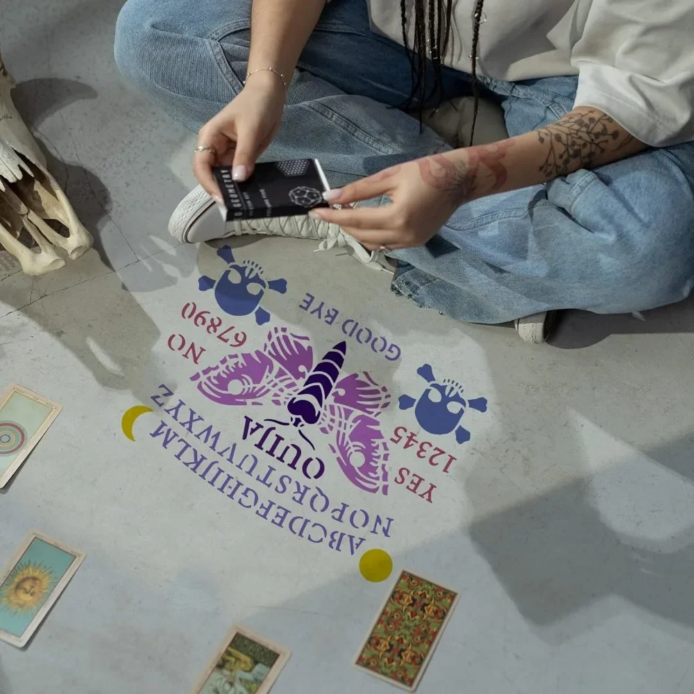 Ouija Board stensil 8.3x11.7 i - Board Game Template ulasan dan harga