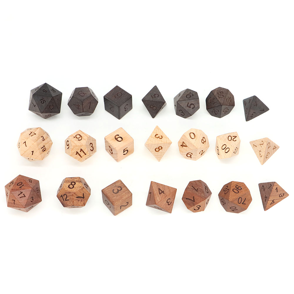 7 Buah/Set Dadu Kayu D4-d20 Da - Board Game Roleplay ulasan dan harga