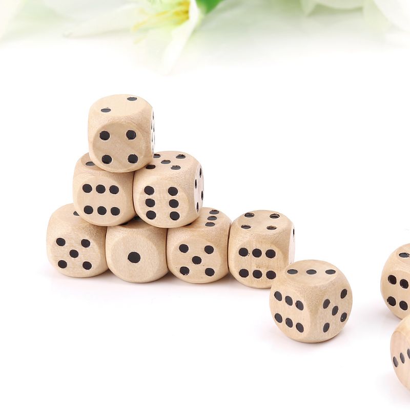 10 Buah Dadu Kayu 6 Sisi D6 Da - Board Game Loop ulasan dan harga