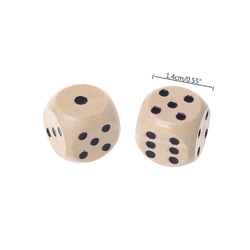 10 Buah Dadu Kayu 6 Sisi D6 Da - Board Game Loop ulasan dan harga